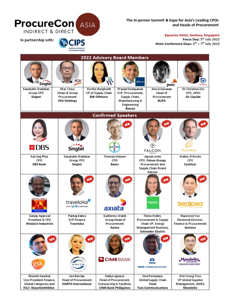 ProcureCon Agenda Download Free PDF Procurement Supply Chain