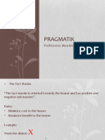 Semantik Pragmatik - Politeness Maxims