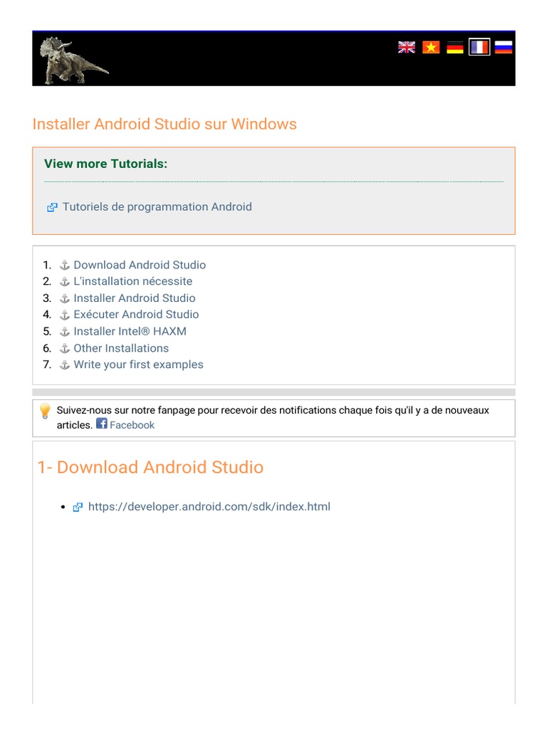 Installer Android Studio Sur Windows - 1633657216278 | PDF | Android ...