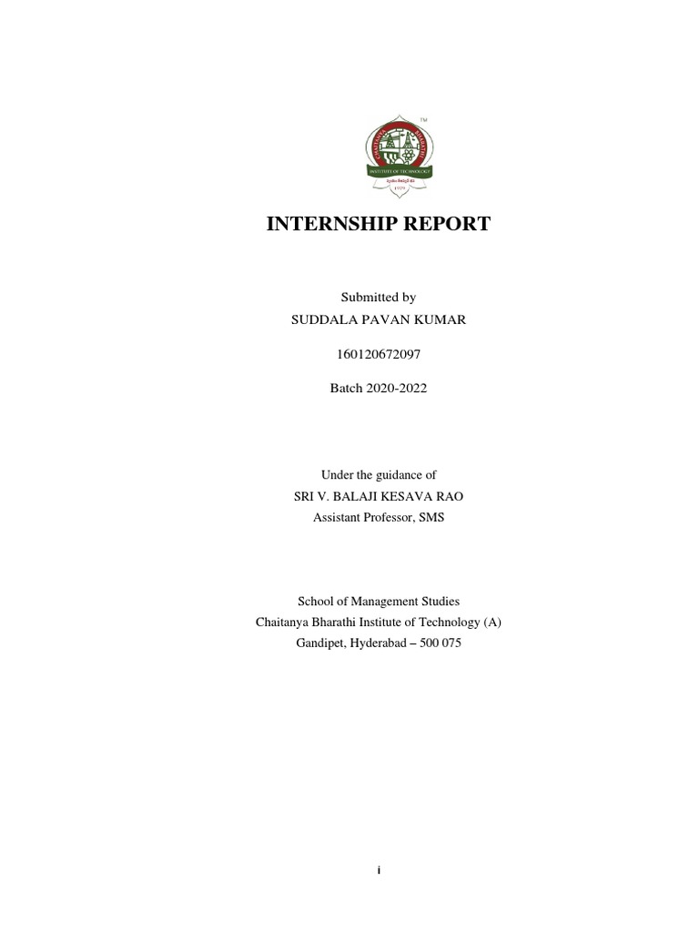 Internship Report on Sales and Marketing | PDF | Sales | Cloud Computing