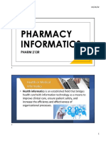 Introduction To Pharmacy Informatics