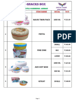 Lunch Boxes and Snacks with Prices