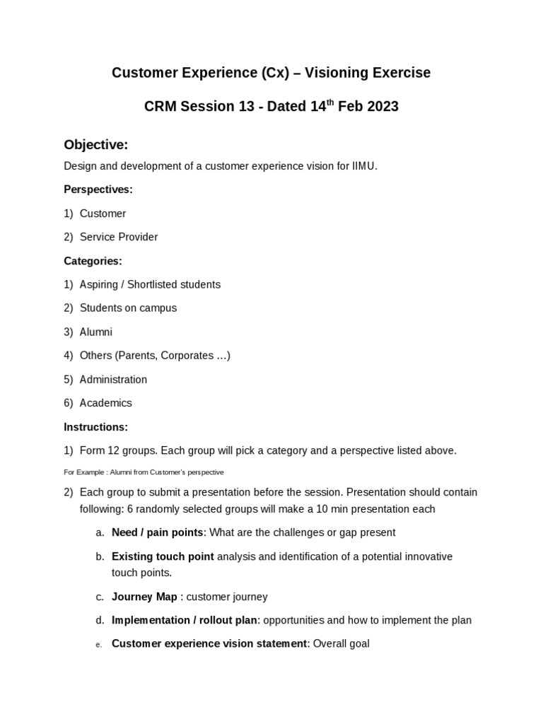 customer-experience-vision-class-exercise-instructions-revised-pdf