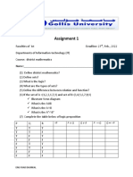 Assignment 1 District Mathemathics