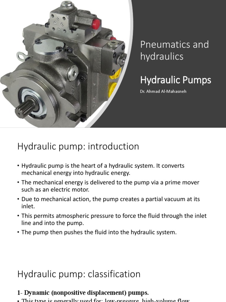 Lecture 20 Hydraulic Pumps Descargar gratis PDF Pump Gear