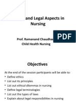 Legal and Ethical Aspects in Nursing