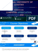 CS1311A Lecture 1 - Computer System - 082417