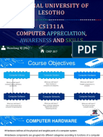 CS1311A Lecture 2 - Computer Hardware