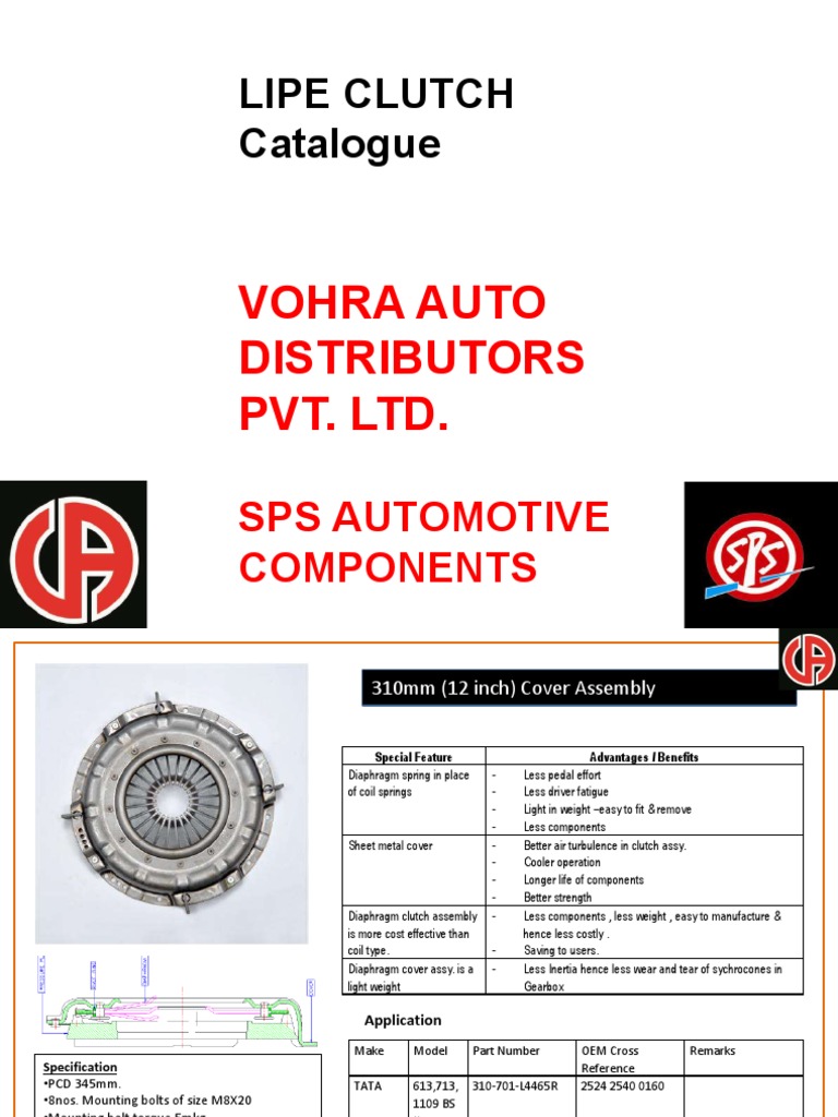 LIPE CLUTCH Catalogue PDF Clutch Bearing (Mechanical)