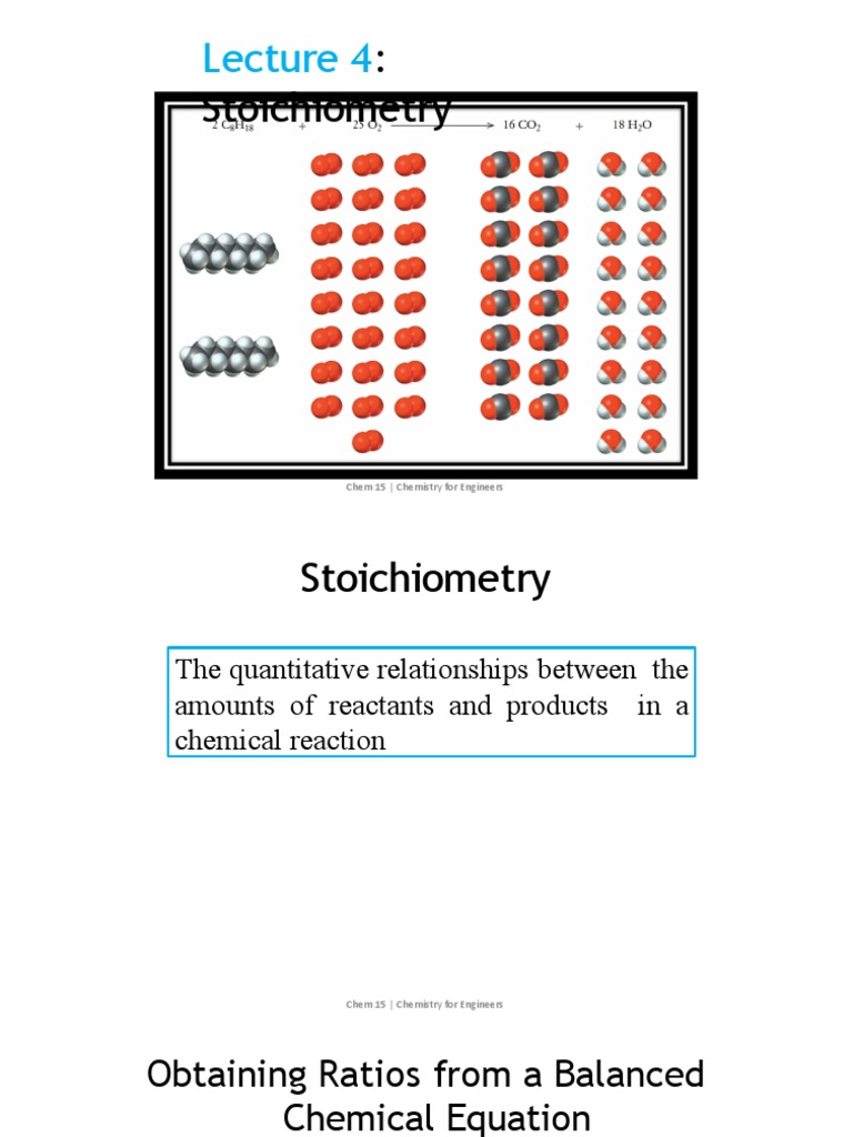 Stoichiometry in Chemical Reactions | PDF | Stoichiometry | Mole (Unit)