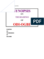 Synopsis On The Readings of Odi Ogbe