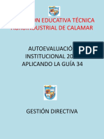 Autoevaluación 2022 IET Agrícola Calamar siguiendo Guía 34