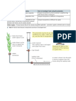 Factors influencing transpiration rates