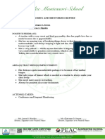 Coaching and Mentoring Report Template