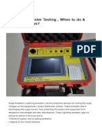 Lightning Arrester Testing, When To Do & How To Perform