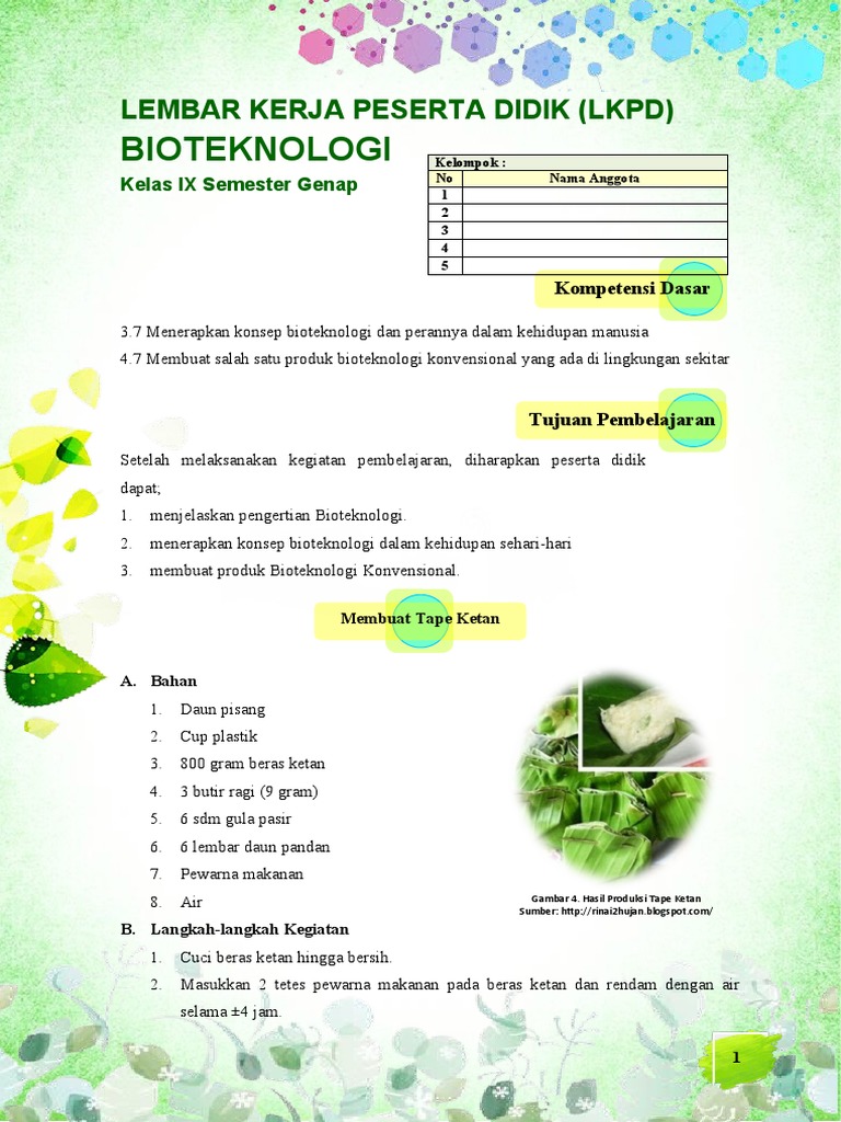 3. LKPD Bioteknologi 2023_Tape Ketan PDF