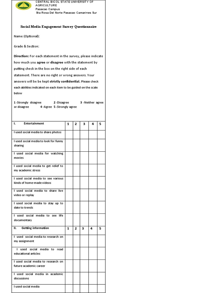 Survey Questionnaire Research | PDF