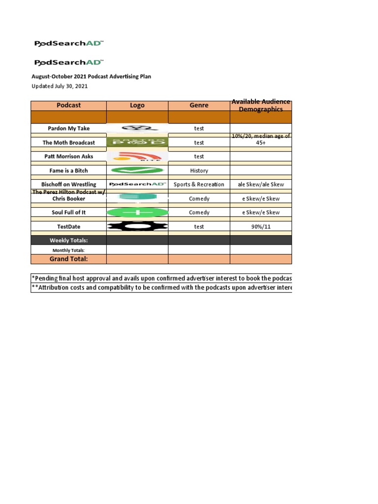 Spreadsheet Proposal PDF Professional Wrestling Entertainment