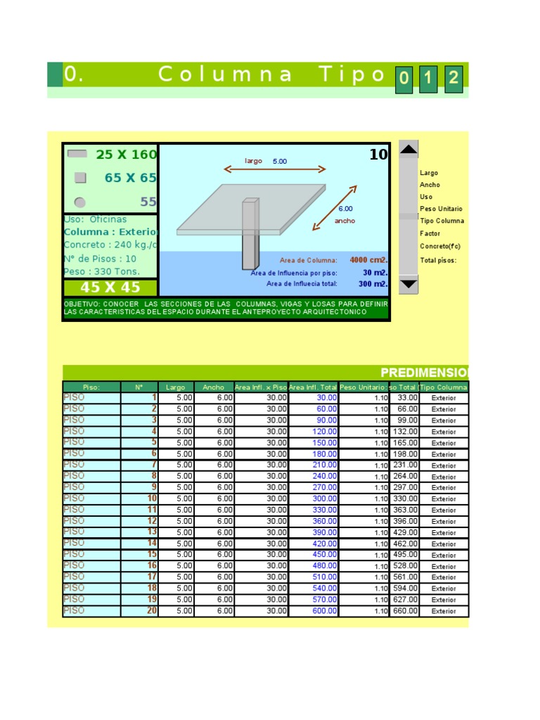Column Design Specifications for Offices | PDF | Home & Garden | Computers