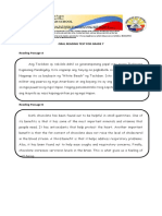 Oral Reading Test For Grade 7