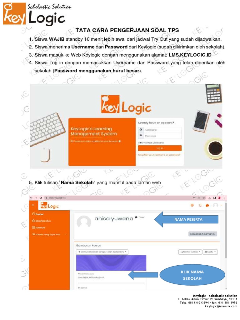 Panduan Try Out TPS di Keylogic | PDF