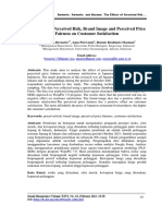 The Effect of Perceived Risk, Brand Image and Perceived Price Fairness On Customer Satisfaction