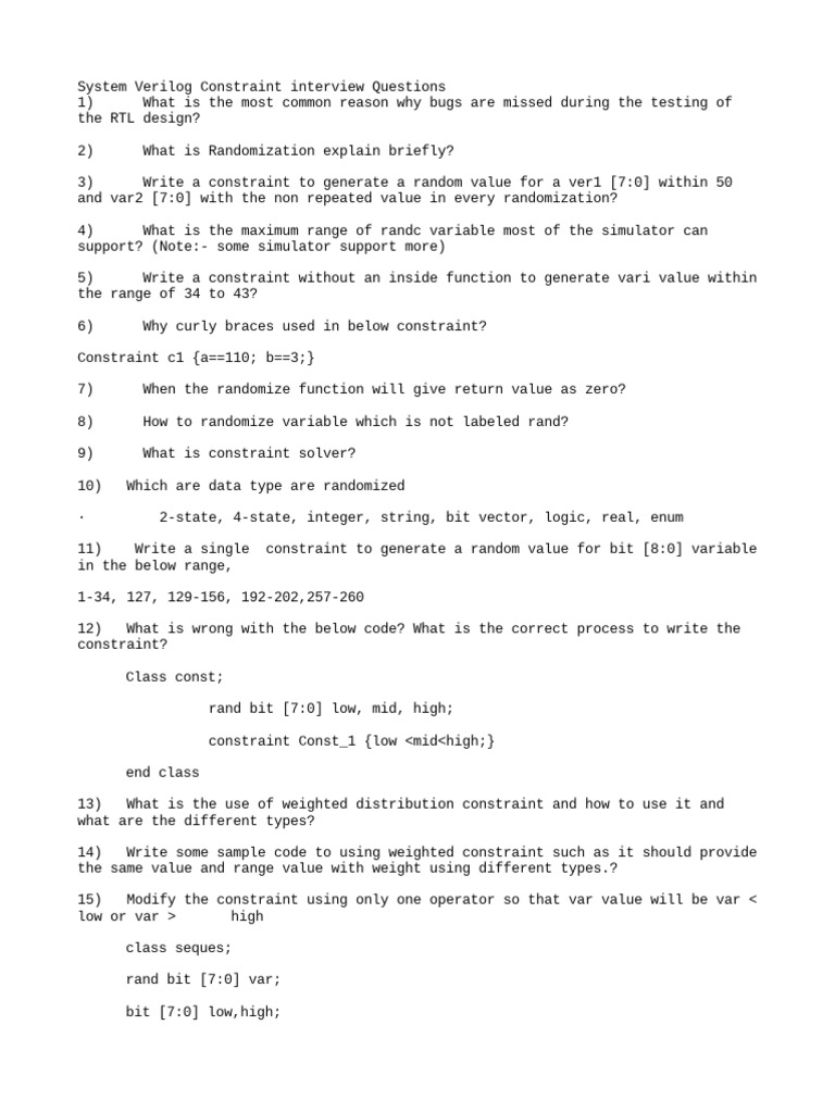 Interview Questions | PDF | Method (Computer Programming) | Class ...