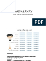 PAGSASANAY Pang - Uri