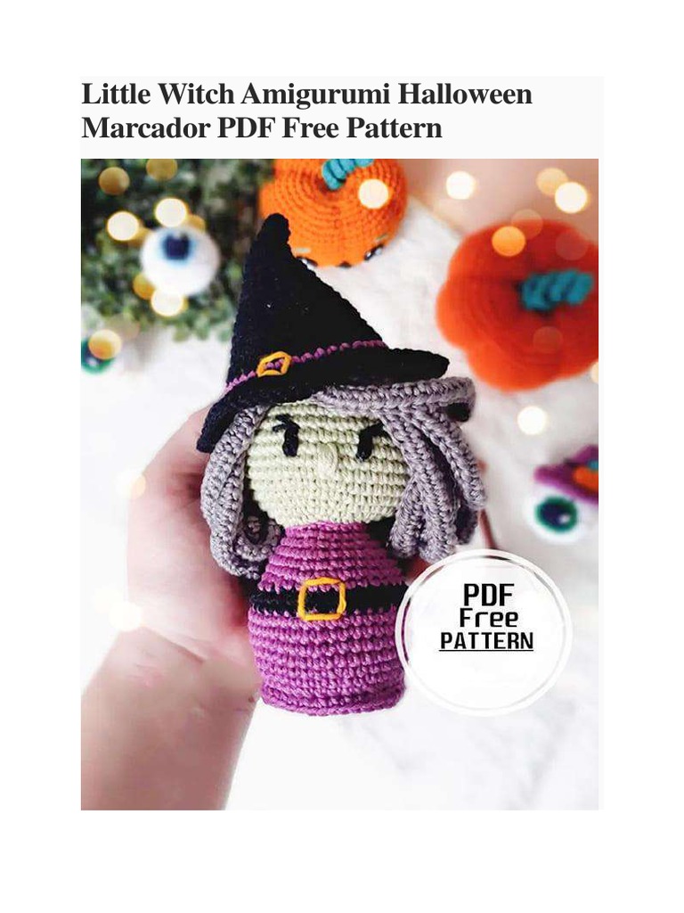 Little Witch Amigurumi Halloween Marcador PDF Free Pattern | PDF ...