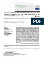 Does Capacity Utilization Mediate The Relationship Between Operations Constraint Management and Value Chain Performance of Tea Processing Firms Eviden