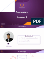 Economics Lesson 1