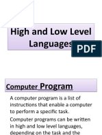 High and Low Level Language 1