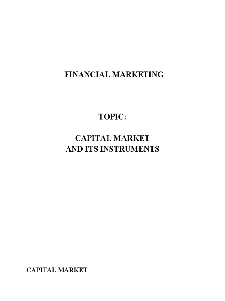 Overview of Capital Market Instruments | PDF | Stocks | Financial Markets