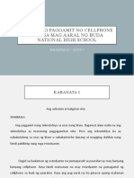 Epekto NG Paggamit NG Cellphone Sa Mga Mag