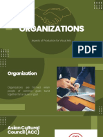 ORGANIZATIONS Aspects of Production For Visual Arts