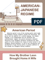 American To Japanese Regime.