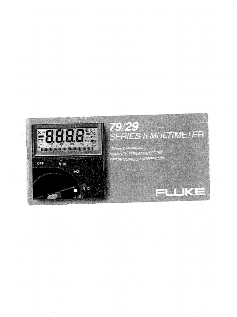 Fluke 79 Series II User ID7661 PDF