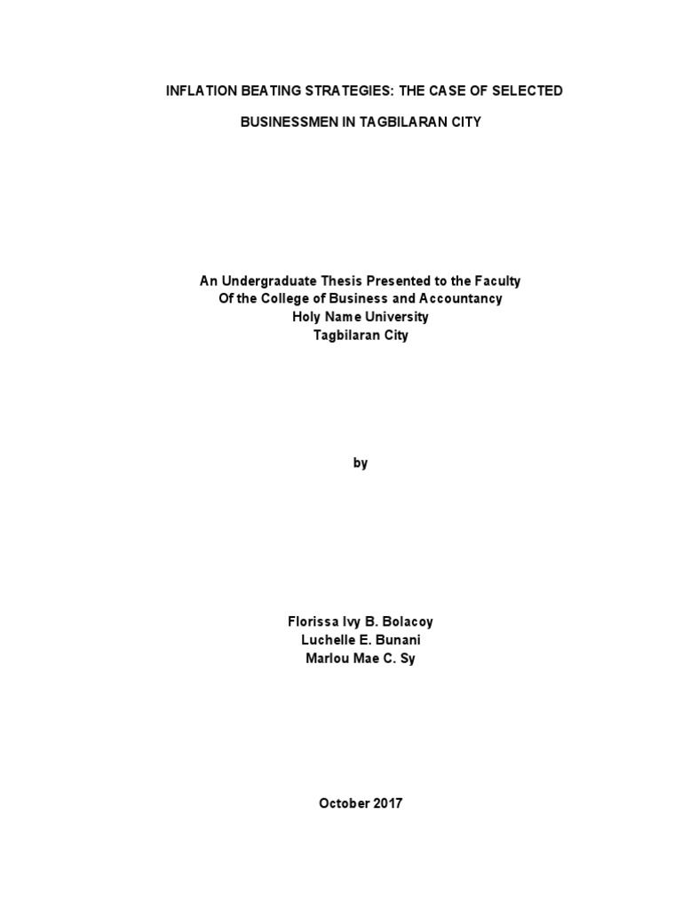 Inflation Beating Strategy PDF