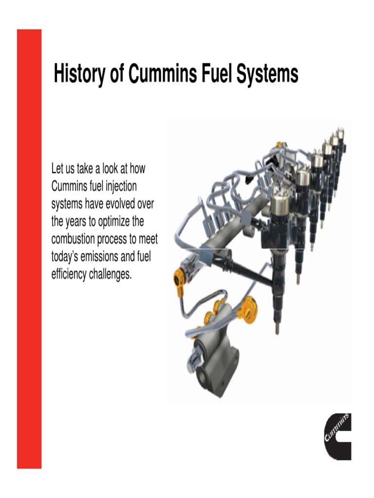 History of Cummins Fuel Systems PDF Fuel Injection Engines