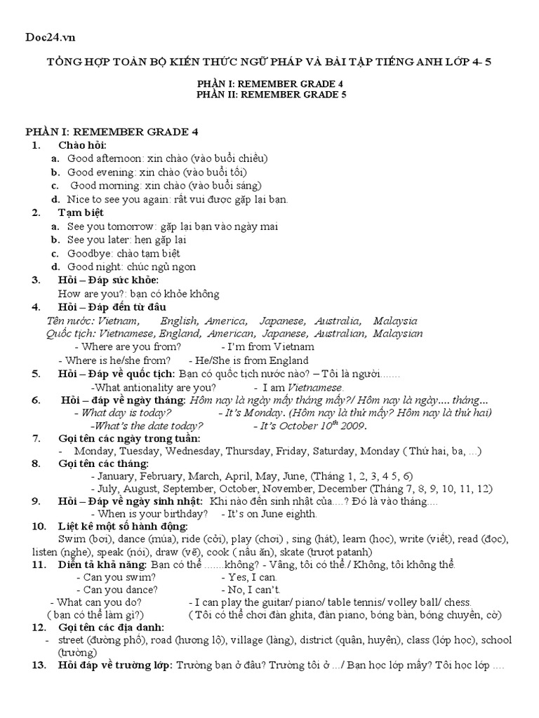 Grammar 4-5 | PDF