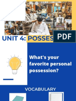 Unit 4 Possessions
