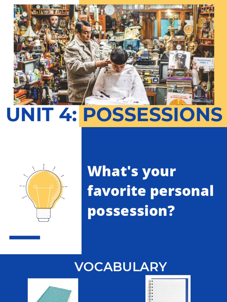 Personal Possessions Vocabulary Guide | PDF | Language Arts ...