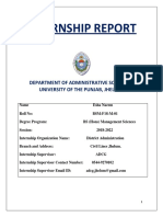 Internship Report Xyz