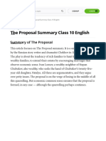 The Proposal Summary Class 10 English