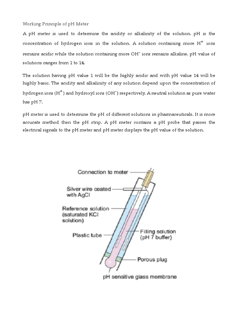 Working Principle of PH Meter PDF