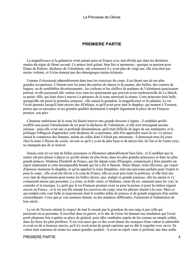 La Princesse de Cleves | PDF
