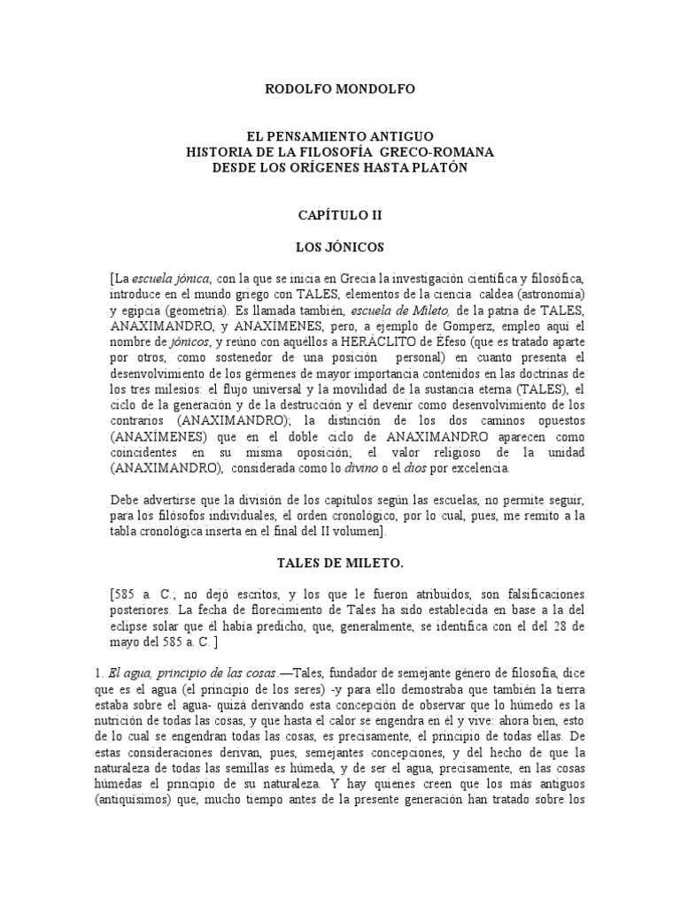 Rodolfo Mondolfo PDF Pitágoras Aristóteles