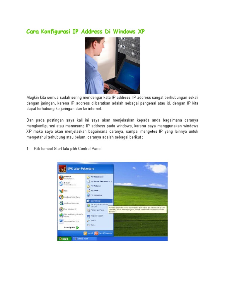 Konfigurasi IP Address di Windows XP | PDF
