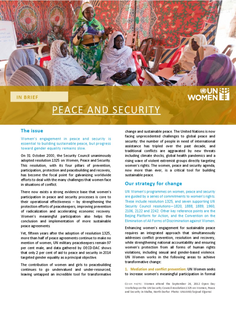 Peace and Security PDF Peacebuilding Peacekeeping