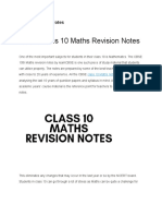 CBSE Class 10 Maths Notes